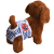 スペト犬の生理ズボンボンのテディック卫生ズボンンの生理用品のズボンンのおばさんのズボンンの王女のストレープの赤いL-ウエストの35-45 CM